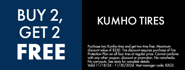 Buy 2 Get 2 Free Kumho Tires